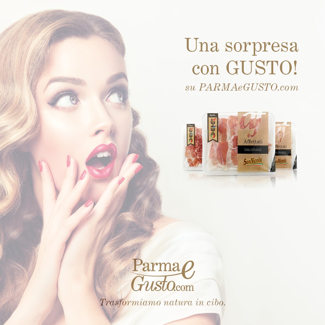 POST shop online PARMAeGUSTO by San Nicola, sorpresa con gusto!