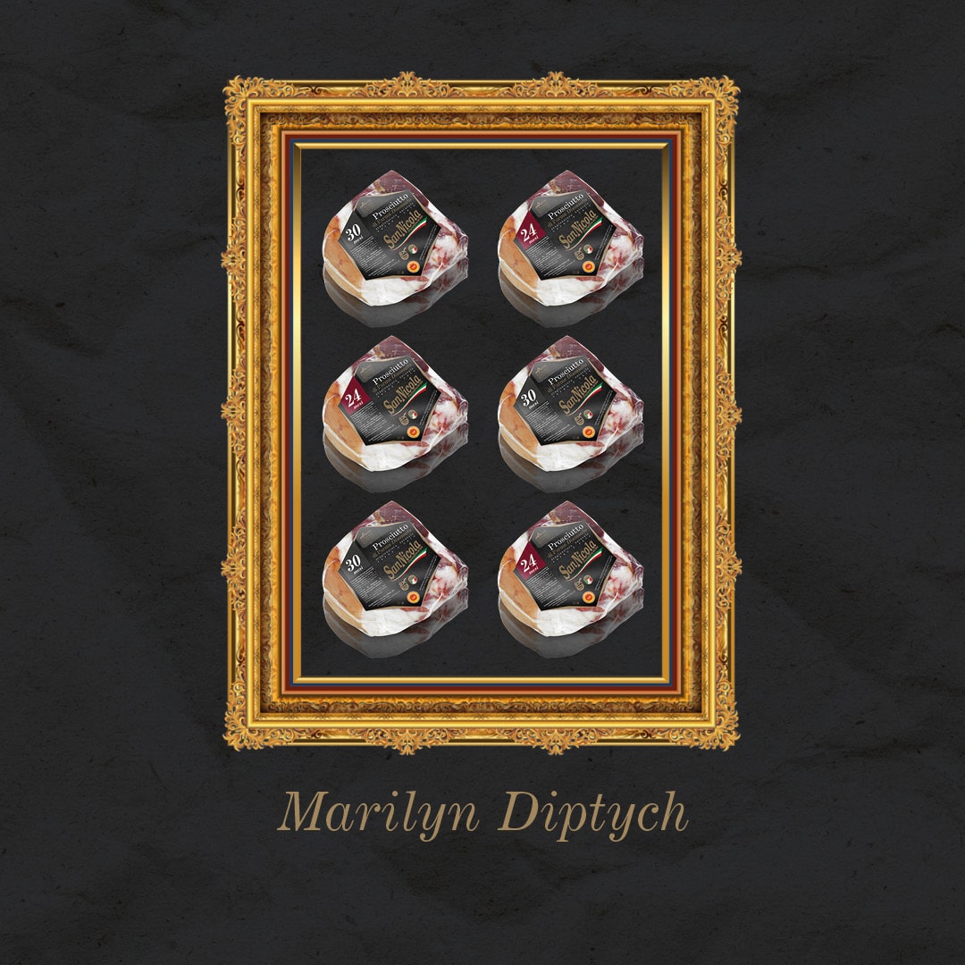 Marilyn Diptych. Le Eccellenze di PARMAeGUSTO Prosciutto di Parma San Nicola Trancio 30 e 24 Mesi. 1